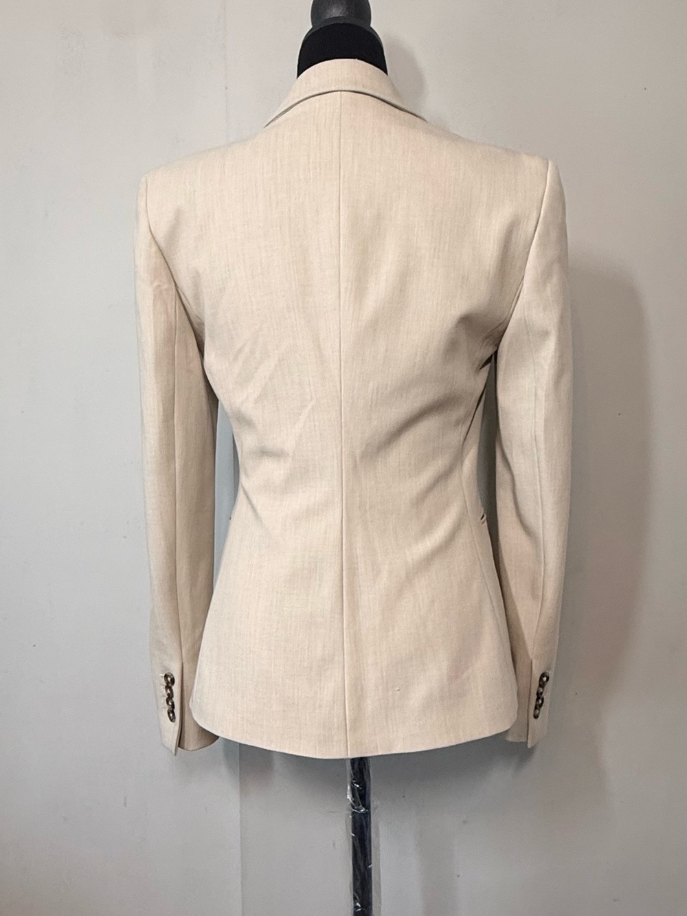 Express Cream Single-Button Tailored Blazer - Picture 2 of 4